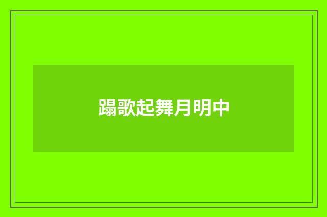 蹋歌起舞月明中