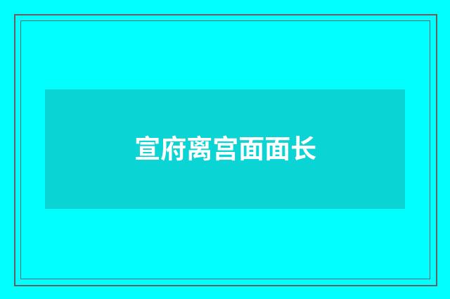 宣府离宫面面长