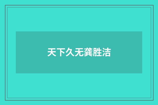 天下久无龚胜洁