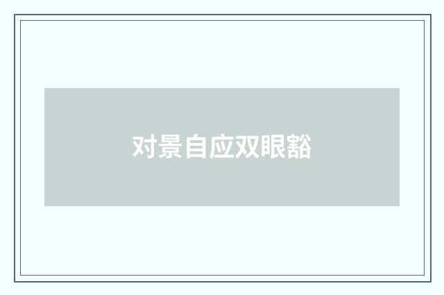 对景自应双眼豁