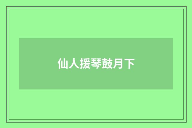 仙人援琴鼓月下