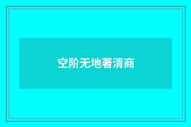 空阶无地著清商