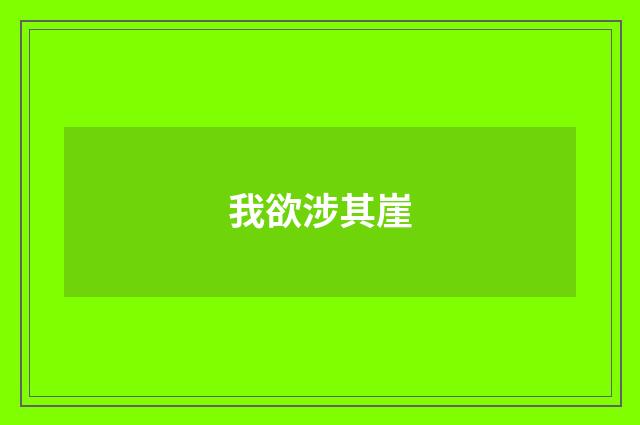 我欲涉其崖