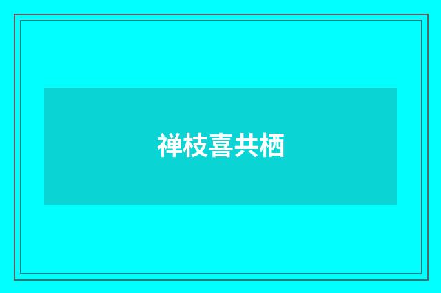 禅枝喜共栖
