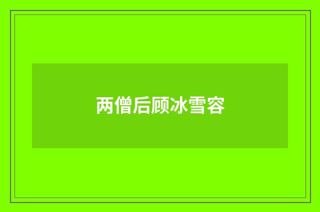 两僧后顾冰雪容
