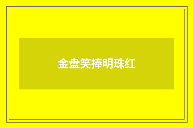 金盘笑捧明珠红