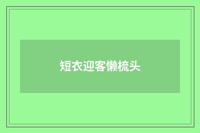 短衣迎客懒梳头