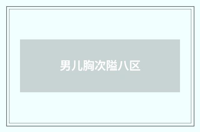 男儿胸次隘八区