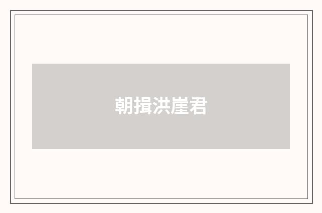 朝揖洪崖君
