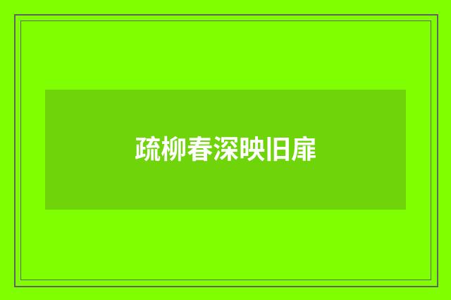 疏柳春深映旧扉