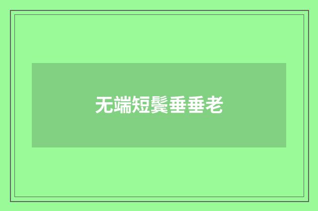 无端短鬓垂垂老