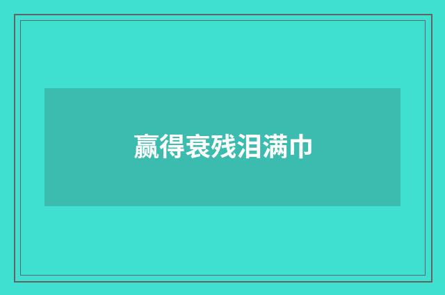 赢得衰残泪满巾