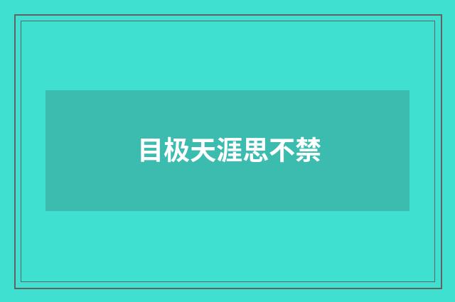 目极天涯思不禁