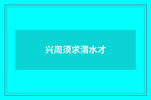 兴周须求渭水才