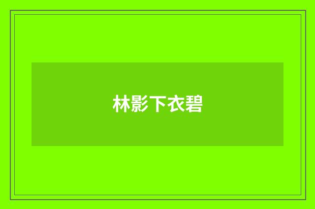 林影下衣碧