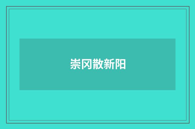 崇冈散新阳