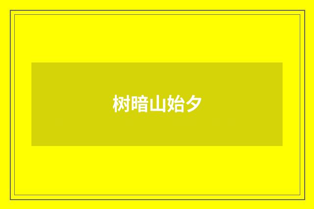 树暗山始夕