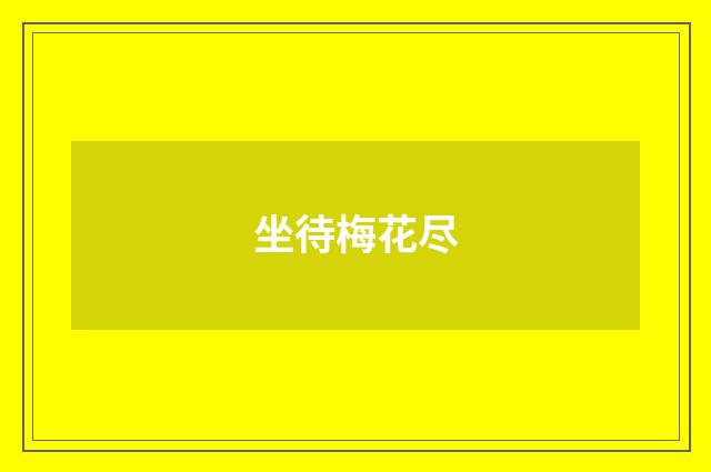 坐待梅花尽