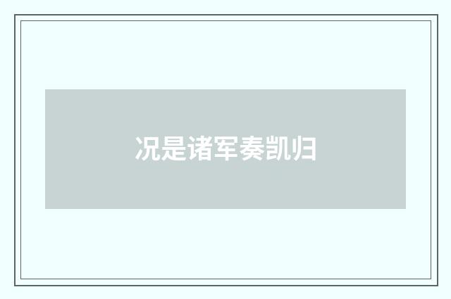 况是诸军奏凯归