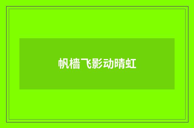 帆樯飞影动晴虹