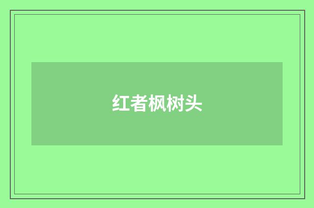 红者枫树头