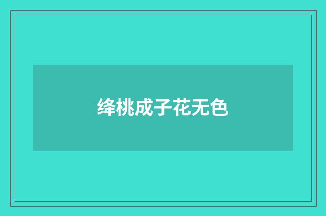 绛桃成子花无色