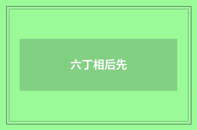 六丁相后先