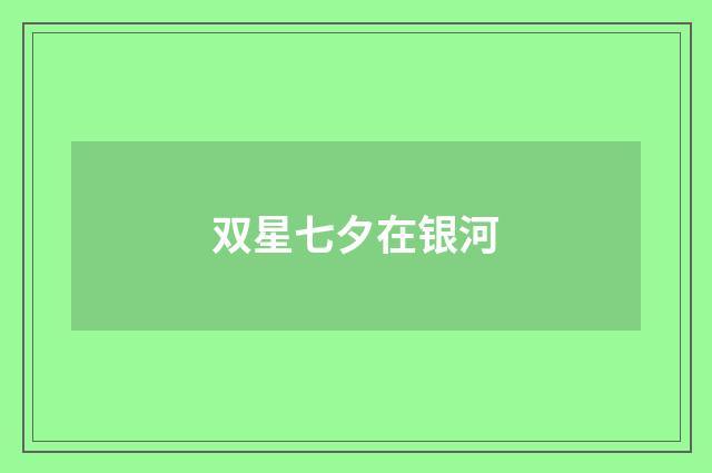 双星七夕在银河