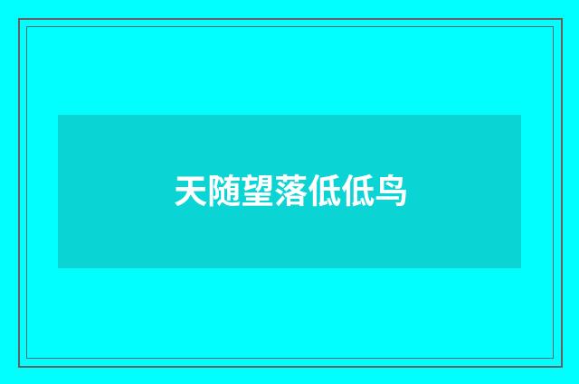天随望落低低鸟