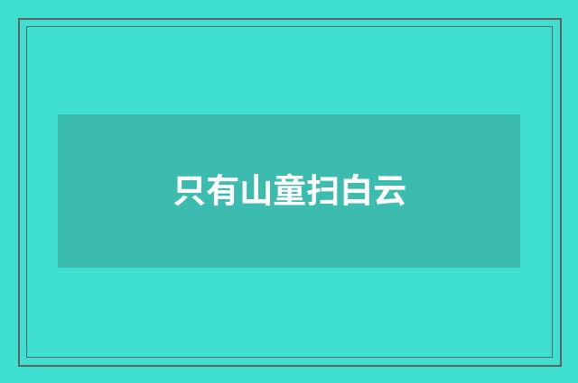 只有山童扫白云