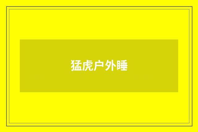 猛虎户外睡