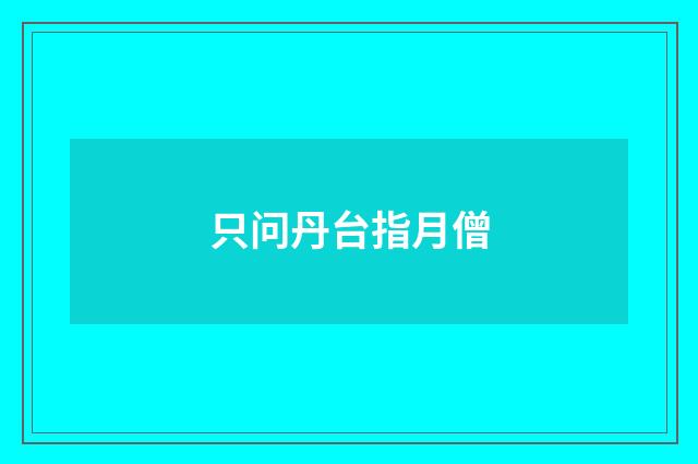 只问丹台指月僧