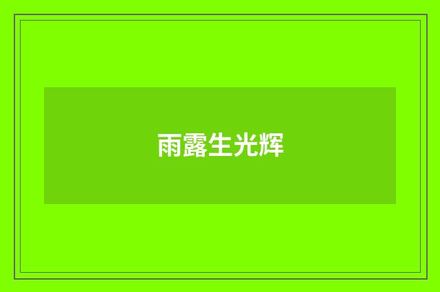 雨露生光辉
