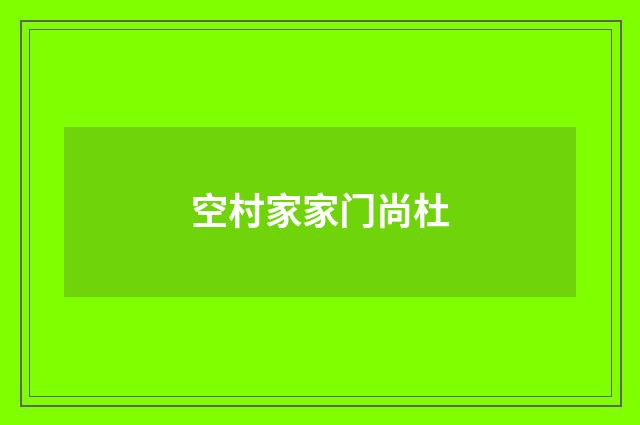 空村家家门尚杜