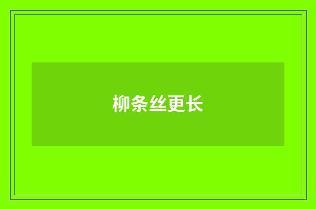 柳条丝更长
