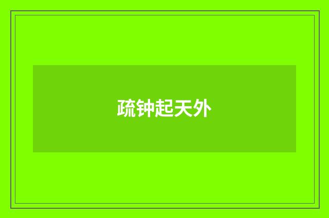 疏钟起天外