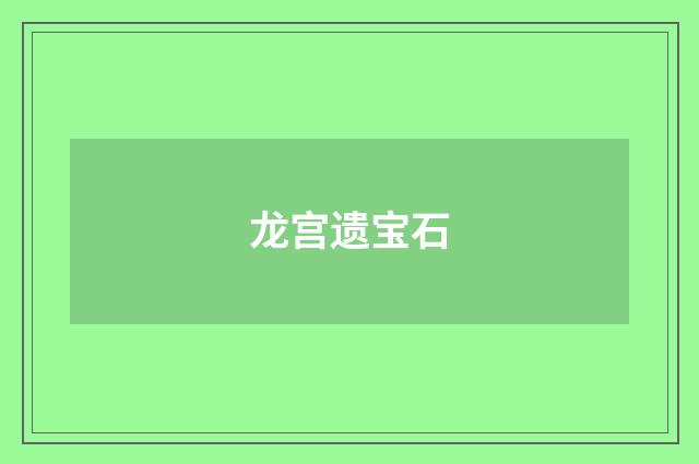 龙宫遗宝石