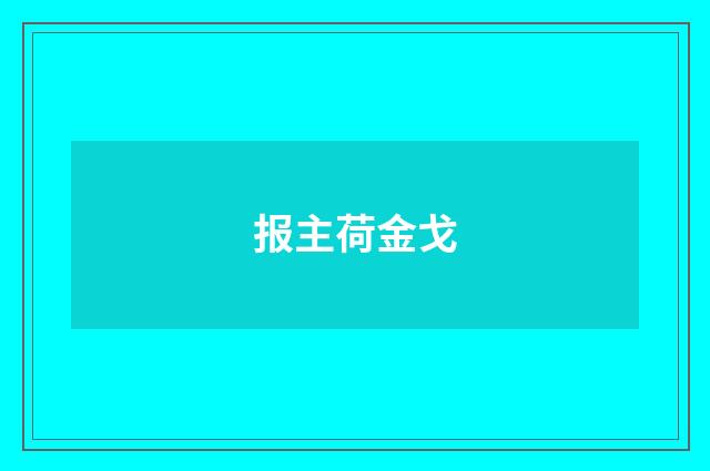 报主荷金戈
