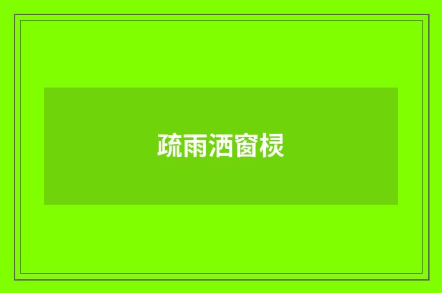 疏雨洒窗棂