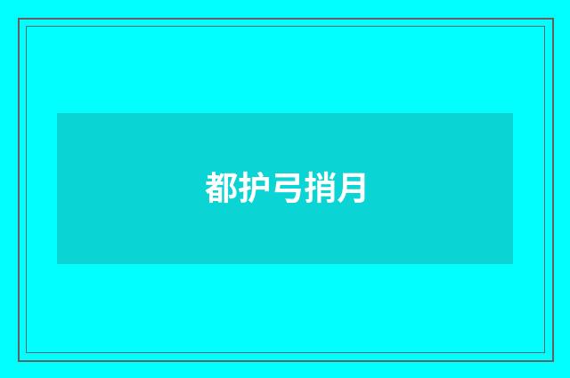 都护弓捎月