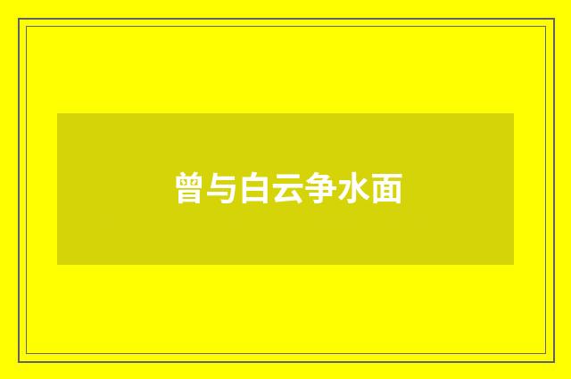 曾与白云争水面