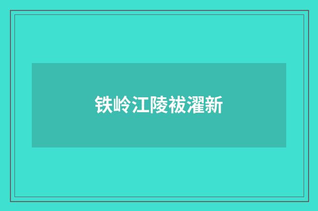 铁岭江陵袚濯新