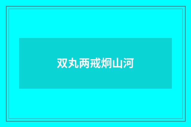 双丸两戒炯山河