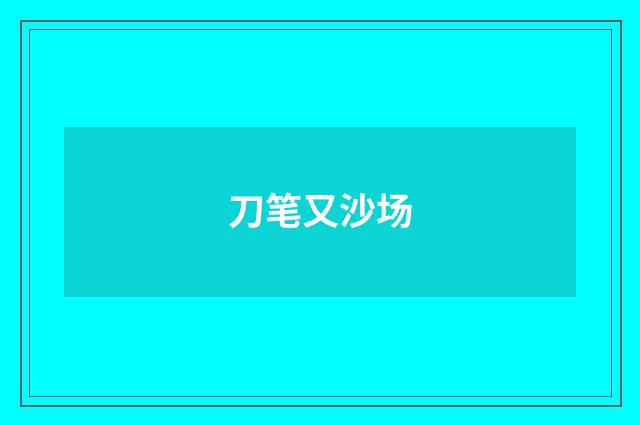 刀笔又沙场