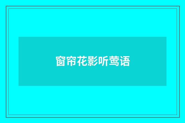 窗帘花影听莺语