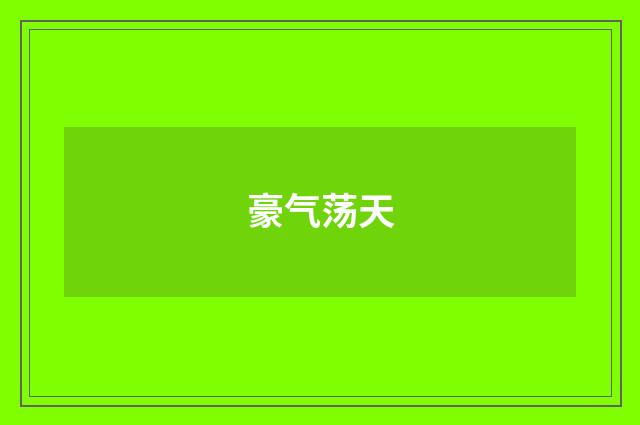 豪气荡天
