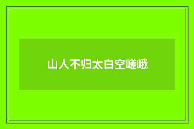 山人不归太白空嵯峨