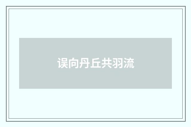 误向丹丘共羽流