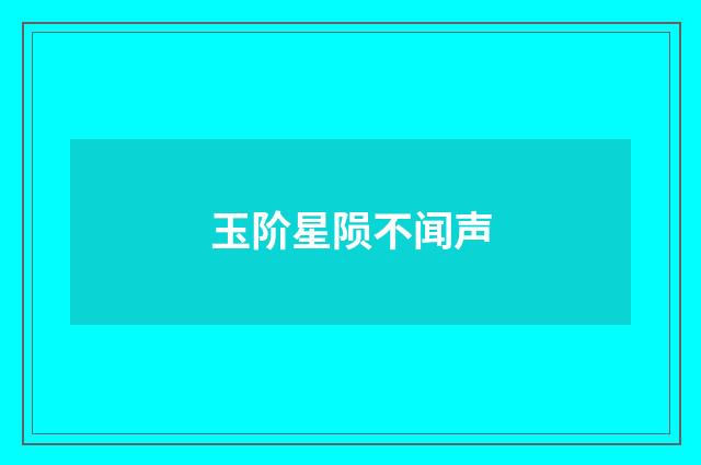 玉阶星陨不闻声