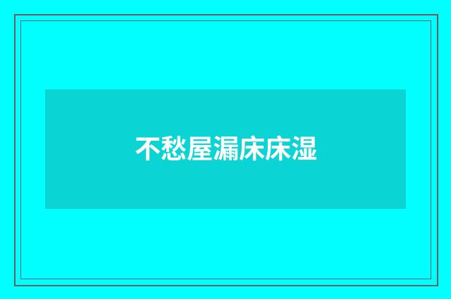 不愁屋漏床床湿